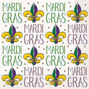 Jazzy Mardi Gras Luncheon Napkins  16ct