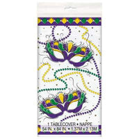 Jazzy Mardi Gras Rectangular Plastic Table Cover  54"x84"