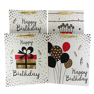 Happy Birthday Matte Foil Extra  Large Gift Bag (Assorted Styles)