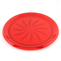 16" Swirl Tray Red