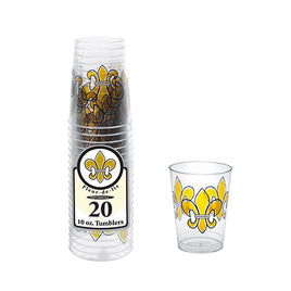 10oz. Fleur-de-lis Plastic Tumblers 20 ct.