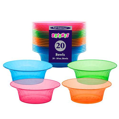 10 oz. Bowls - Assorted Neons 20 Ct.