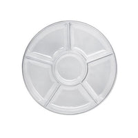 CLEAR 12" Round 5 Sectional Tray 1 CT.