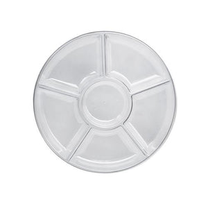CLEAR 12" Round 5 Sectional Tray 1 CT.