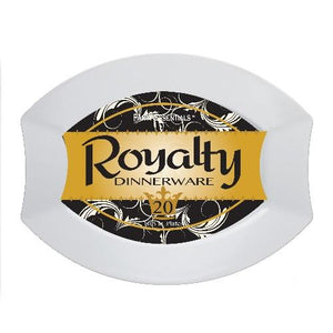 10.5" x 8.5" Royalty Plates - White 20 Ct.