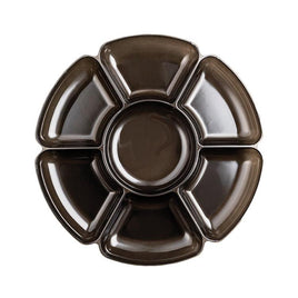 BLACK 16" Round 7 Sectional Trays 1 CT.