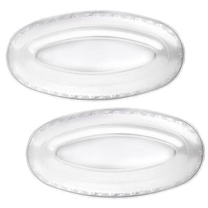 17.5" x 9" Oval Trays - Clear  1 CT.