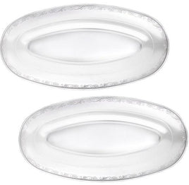 20.75" x 10.5" Oval Trays - Clear  1 CT.