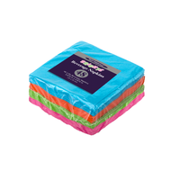 ASSORTED NEON BEVERAGE NAPKINS 48 CT.