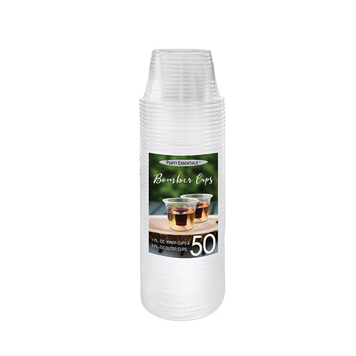 Soft Plastic Bomber Clear Cups 3oz.  20ct.