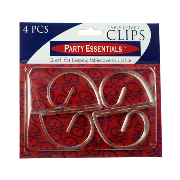 Clear Table Cover Clips 4 ct.