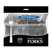 Plastic Forks - Silver 50 Ct.