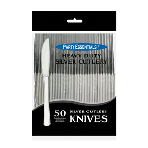 Plastic Knives - Silver 50 Ct.