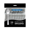 Plastic Spoons - Silver 50 Ct.
