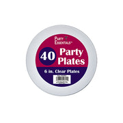 6" Party Plates Clear 40 ct.