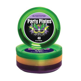 6" Party Plates - Mardi Gras 40 Ct.
