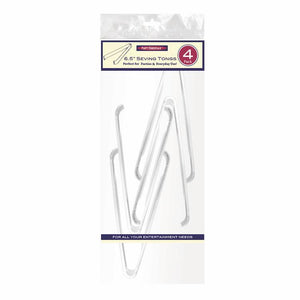 6.5" Serving Tongs - Clear 4 Ct.