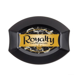7.5" x 6.25" Royalty Plates - Black 20 Ct.
