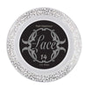 9" Lace Plate White w/ Silver Edge 14 Ct.