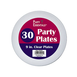 9" Party Plates Clear 30 ct.