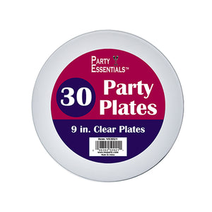 9" Party Plates Clear 30 ct.