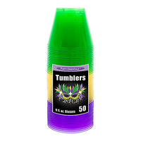 9oz. Mardi Gras Tumblers 50 ct.