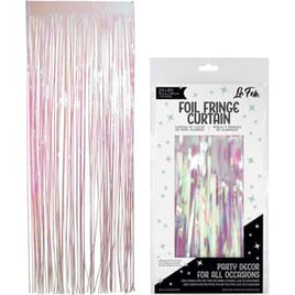 IRIDESCENT FOIL FRINGE CURTAIN 36" X 96"