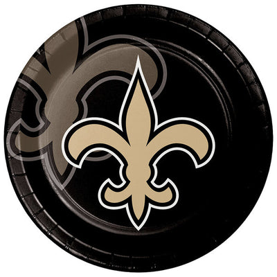New Orleans 9in. Dinner Saints Paper Plates 8 ct.