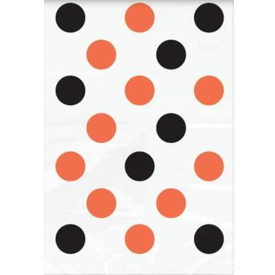 Orange & Black Dots Treat Bags  4"x6"  50ct