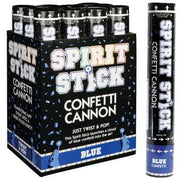 12" CONFETTI SPIRIT STICK - BLUE