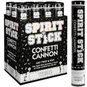 12" CONFETTI SPIRIT STICK - White