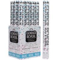 18" BLUE GENDER REVEAL CONFETTI CANNON