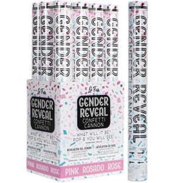 18" PINK GENDER REVEAL CONFETTI CANNON