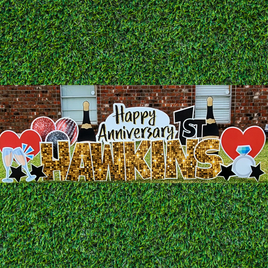 Happy Anniversary WEEKEND Yard Card Rental
