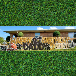 New Orleans Saints Happy Birthday WEEKEND Yard Card Rental