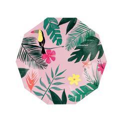 Pink Tropical Dessert Plates 12 ct.