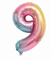 34" RAINBOW NUMBER MYLAR/FOIL BALLOON
