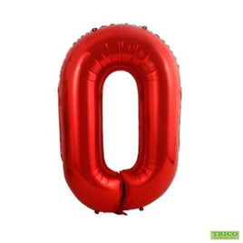 34" RED NUMBER MYLAR/FOIL BALLOON