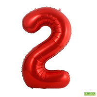 34" RED NUMBER MYLAR/FOIL BALLOON