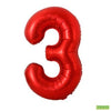 34" RED NUMBER MYLAR/FOIL BALLOON