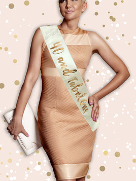 40th Birthday Rose Gold Sash 1 ct.