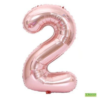 34" ROSE GOLD NUMBER MYLAR/FOIL BALLOON