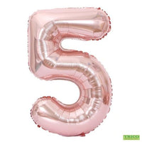 34" ROSE GOLD NUMBER MYLAR/FOIL BALLOON