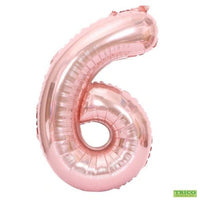 34" ROSE GOLD NUMBER MYLAR/FOIL BALLOON