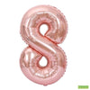 34" ROSE GOLD NUMBER MYLAR/FOIL BALLOON