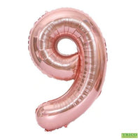 34" ROSE GOLD NUMBER MYLAR/FOIL BALLOON