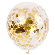 Inflated 12" Confetti Latex Balloon