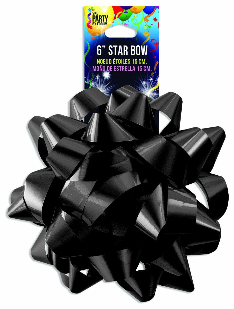 6" STAR BOW LACQUER BLACK