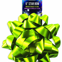 6" STAR BOW LACQUER LIME