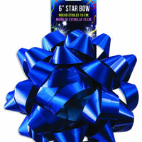 6" STAR BOW LACQUER ROYAL BLUE